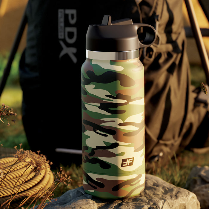 PDX Plus Fap Flask Happy Camper Discreet Stroker Camo Frosted