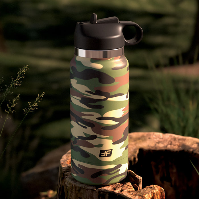 PDX Plus Fap Flask Happy Camper Discreet Stroker Camo Frosted