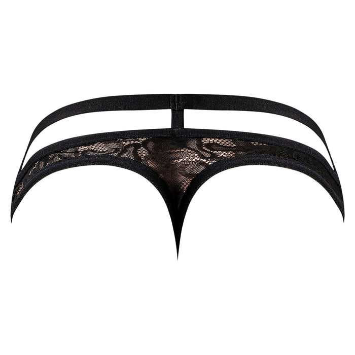 Male Power Lucifer Cut Out Strappy Thong Black S/M