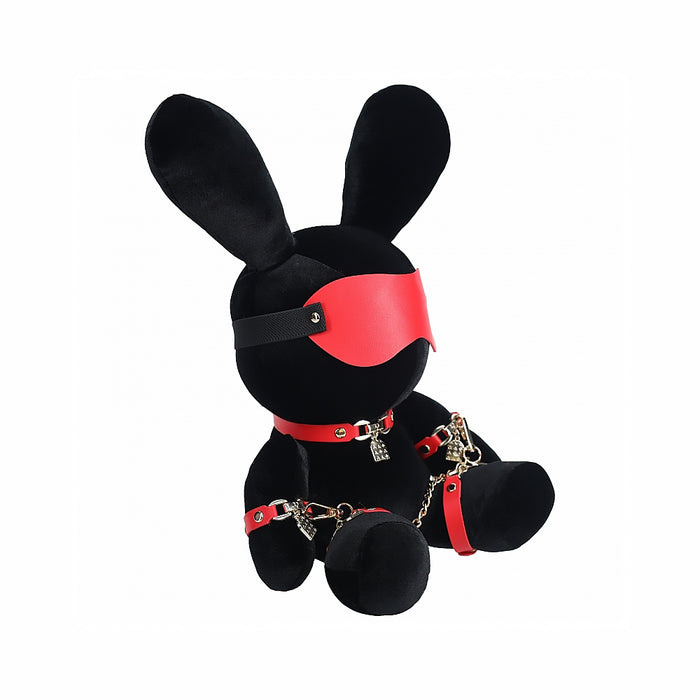 Shots Rabbit Bondage Velvet Stuffy Large Black