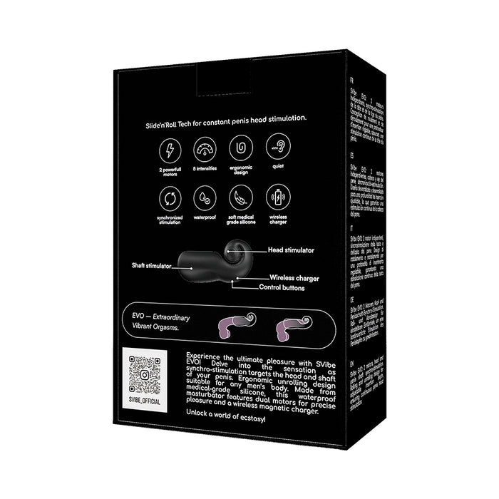 Snail Vibe Evo Rechargeable Masturbator Black