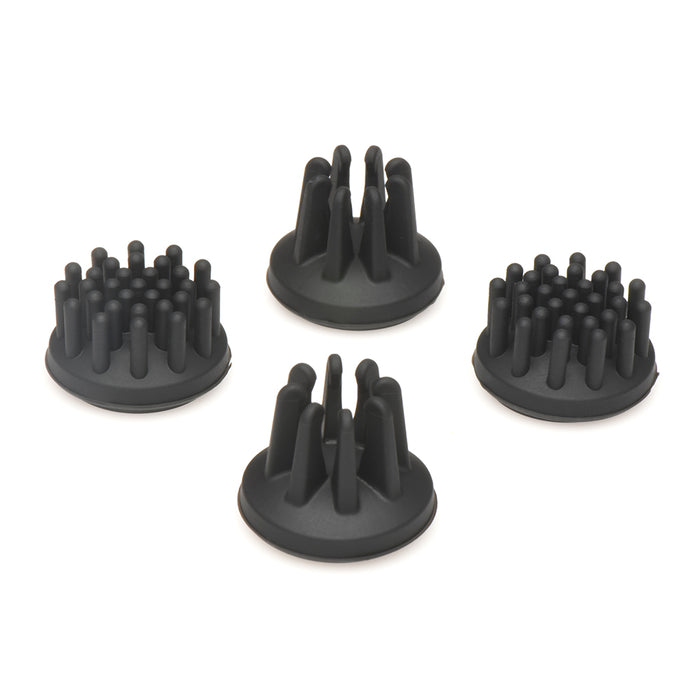 Size Matters 10X Rotating Silicone Nipple Suckers with 4 Attachments Black