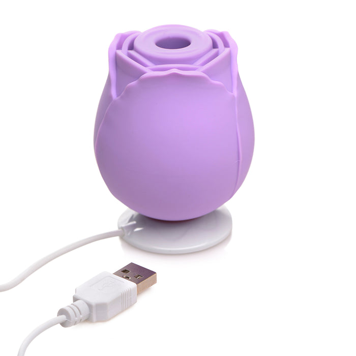 Bloomgasm 10X Wild Rose Silicone Suction Clit Stimulator Purple