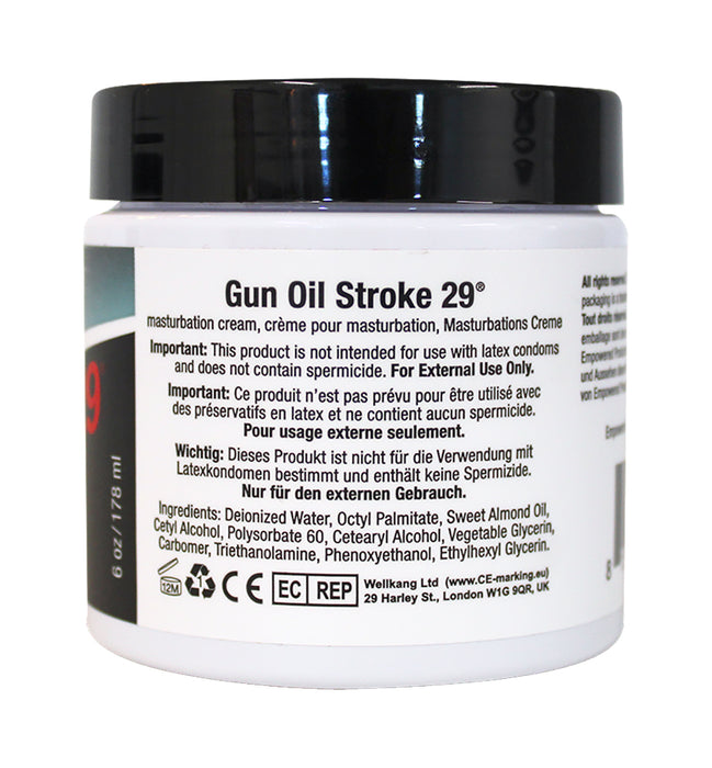 Gun Oil Stroke 29 Masturbation Cream 6 oz.