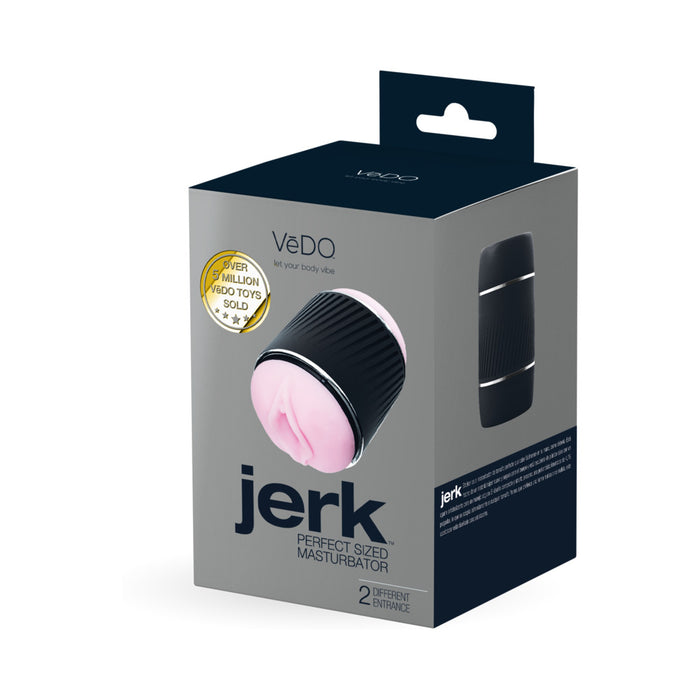 VeDO Jerk Masturbation Sleeve Black with Pink Sleeve