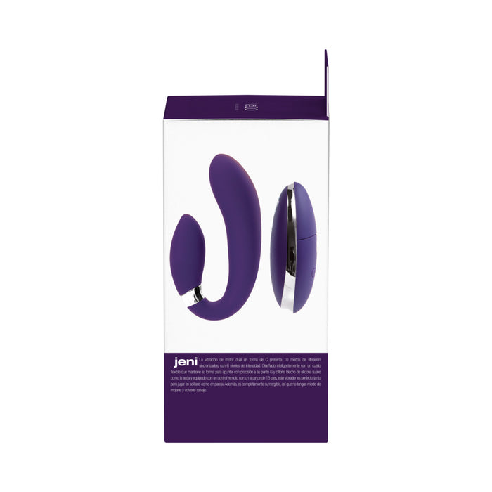 VeDO Jeni C-Shaped Dual Motor Vibe with Remote Purple