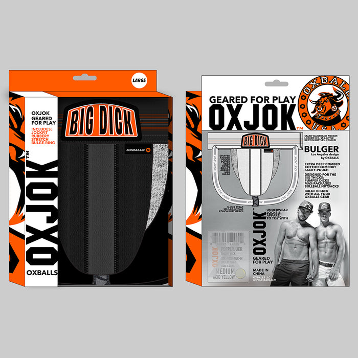 Oxballs Oxjok Bulger Pumper-Sack Slider Jock Black Iron S