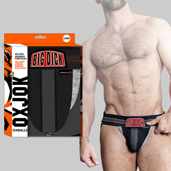 Oxballs Oxjok Bulger Pumper-Sack Slider Jock Black Iron 2XL