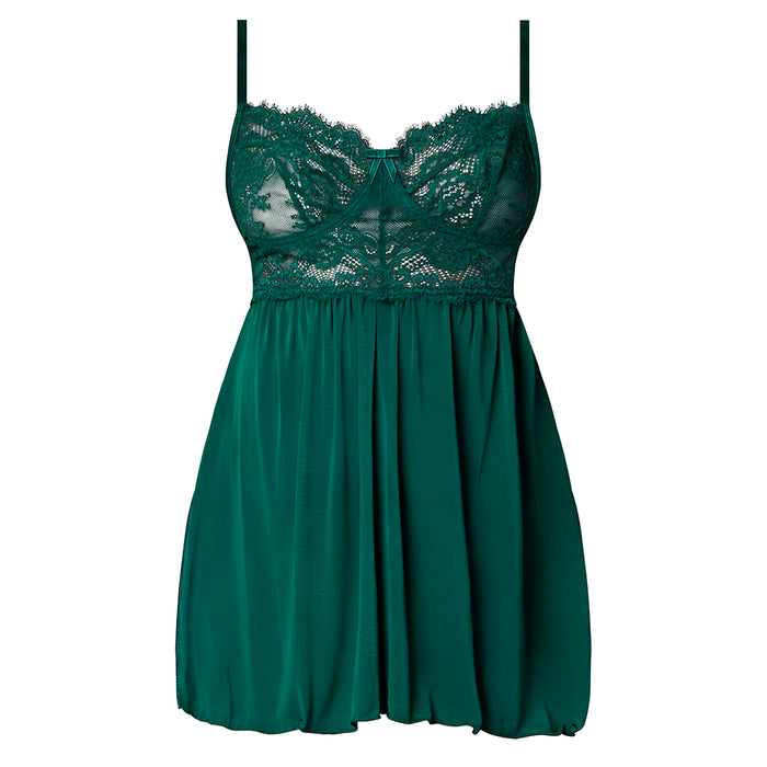 Magic Silk Evermore Babydoll & Cheeky Panty Set Emerald S/M