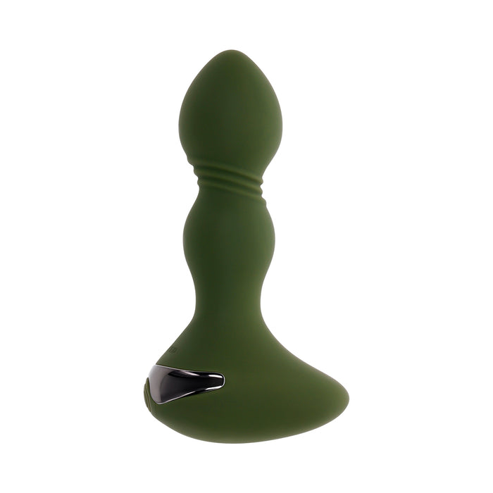 Evolved Lieutenant Rechargeable Vibrating Anal Vibrator Silicone Green