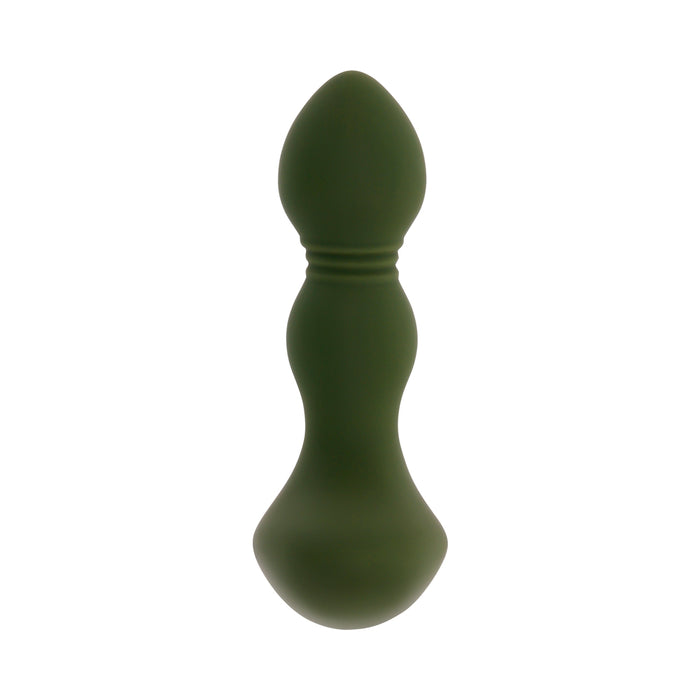 Evolved Lieutenant Rechargeable Vibrating Anal Vibrator Silicone Green