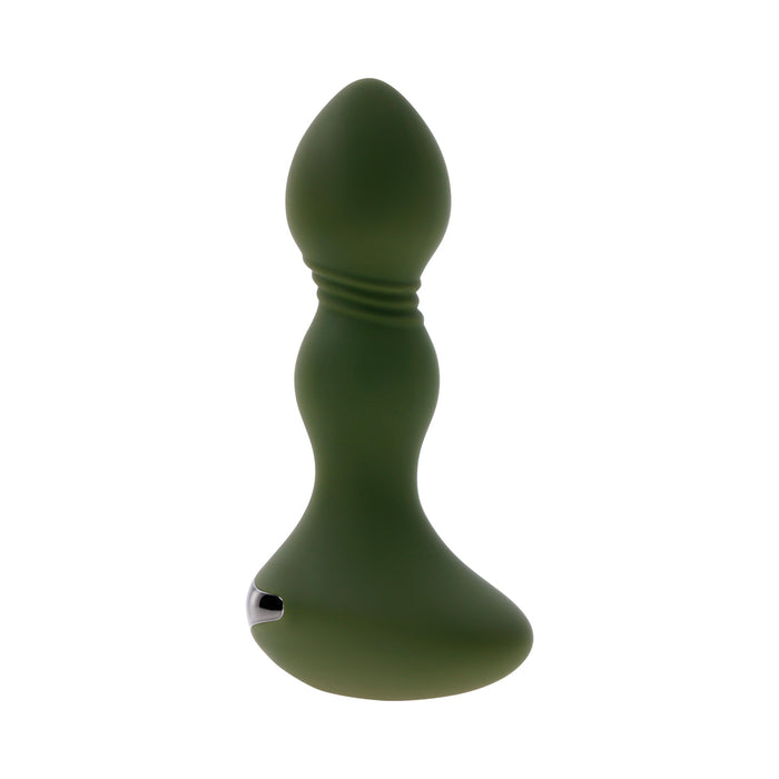 Evolved Lieutenant Rechargeable Vibrating Anal Vibrator Silicone Green