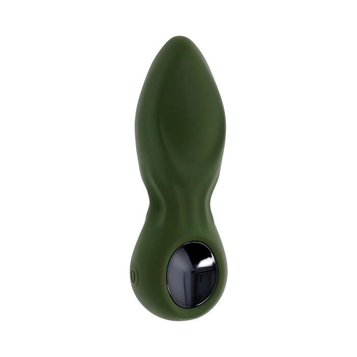 Gender X My Secret Garden Rechargeable Vibrating Anal Plug With Remote Silicone Green