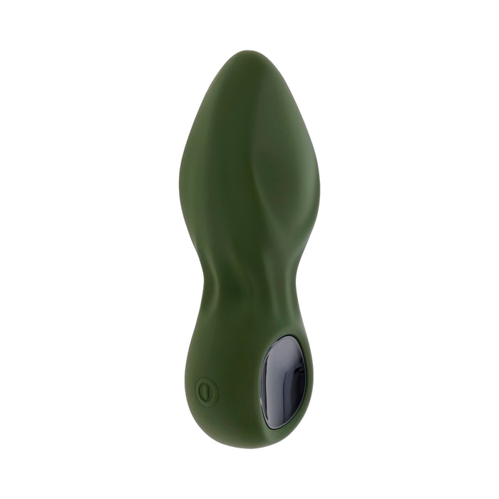 Gender X My Secret Garden Rechargeable Vibrating Anal Plug With Remote Silicone Green