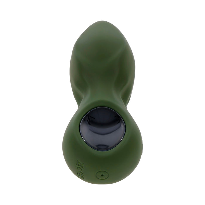 Gender X My Secret Garden Rechargeable Vibrating Anal Plug With Remote Silicone Green