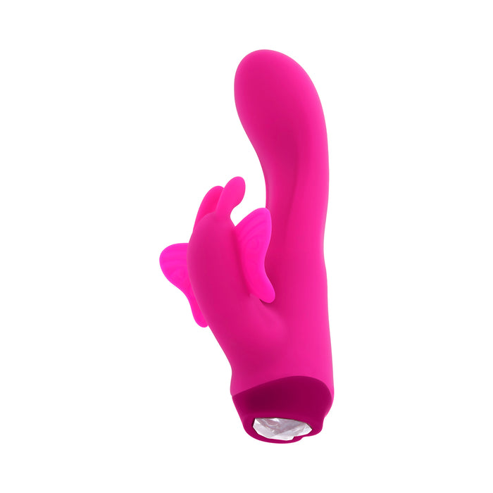 Selopa Butterfly Love Rechargeable Vibrating Dual Stimulator Silicone Pink