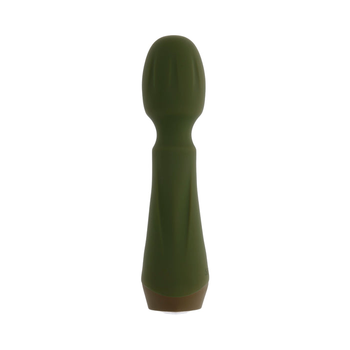 Selopa Heartfelt Rechargeable Vibrating Mini Wand Silicone Green