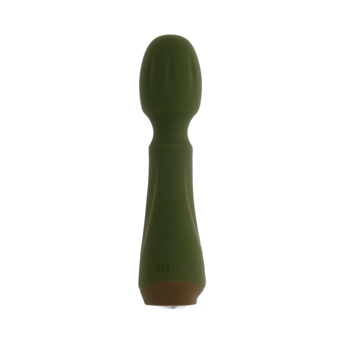 Selopa Heartfelt Rechargeable Vibrating Mini Wand Silicone Green