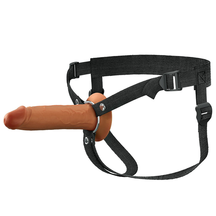 Fantasy X-Tensions Elite Hollow Silicone Strap-On 7 in. Brown