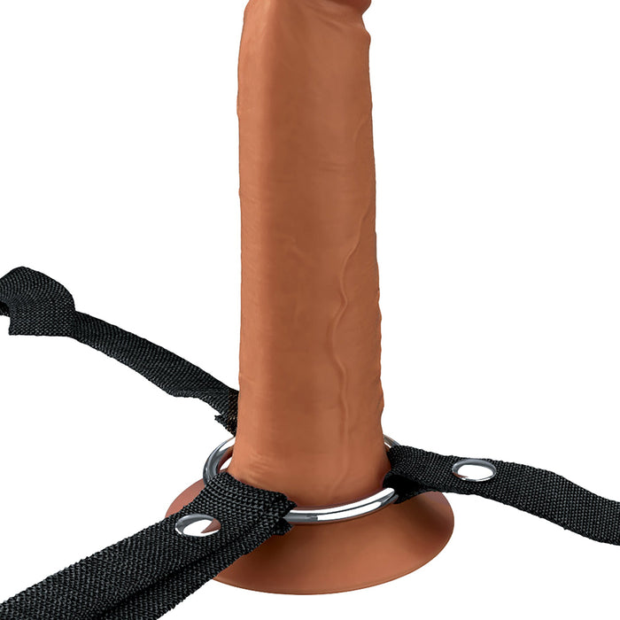 Fantasy X-Tensions Elite Hollow Silicone Strap-On 7 in. Brown