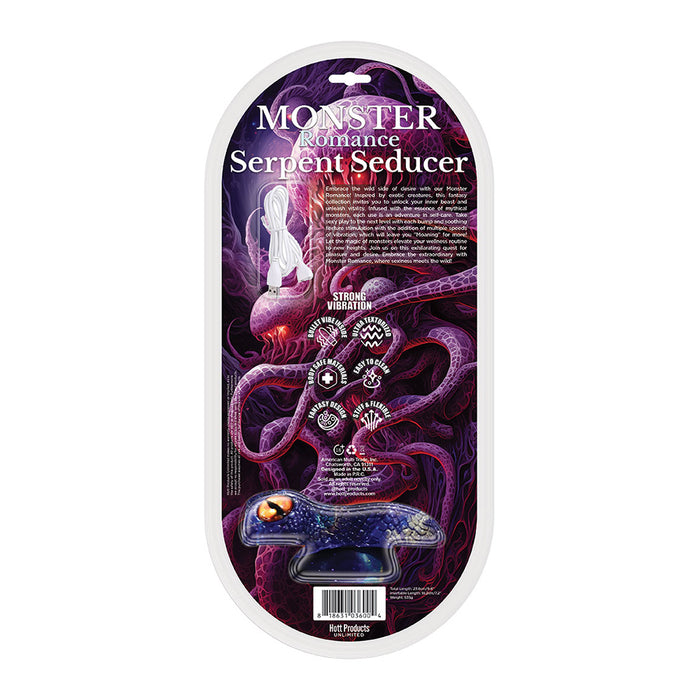 Monster Romance Serpent Seducer with Vibrating Bullet Silicone Dildo 7.5 in.