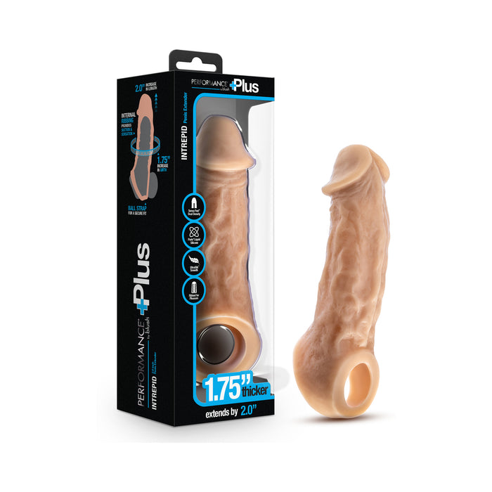 Performance Plus Intrepid 2 in. Silicone Penis Xtender Beige