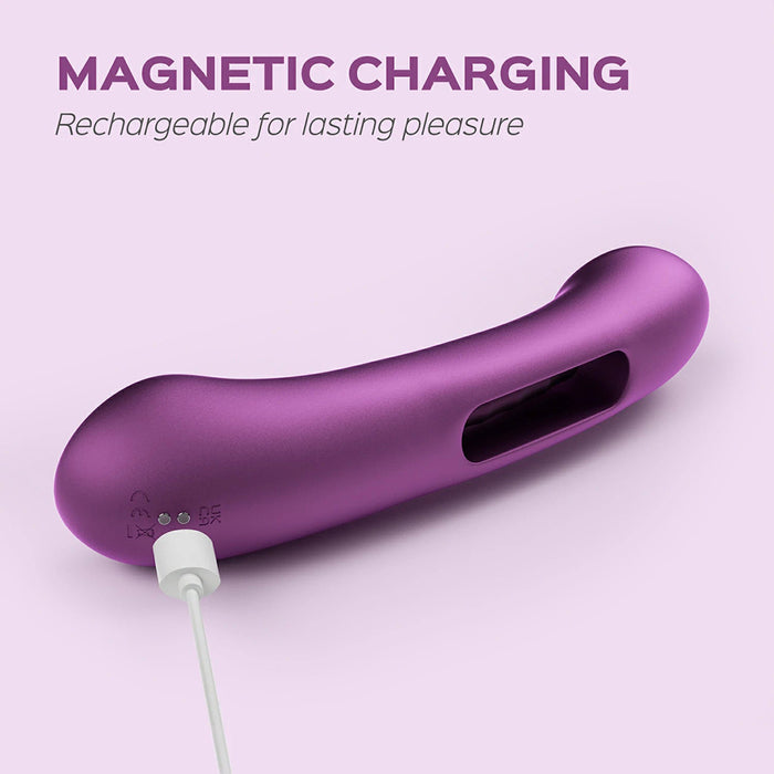 Honey Play Box Tempo Pressure Sensing App-Controlled Tapping G-Spot Vibrator Purple