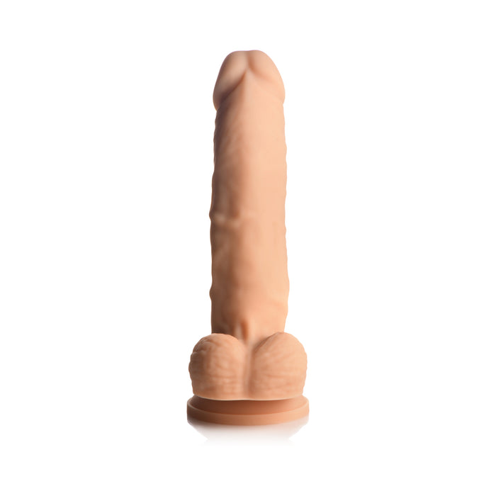 Easy Riders 7 in. Silicone Dildo with Balls Light