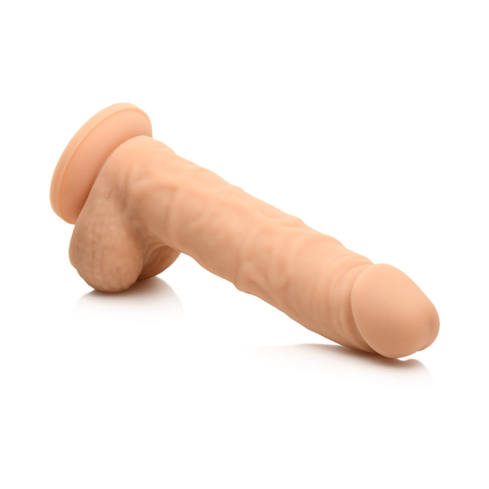 Easy Riders 7 in. Silicone Dildo with Balls Light