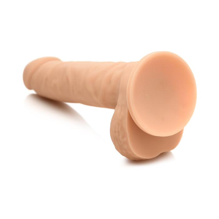 Easy Riders 7 in. Silicone Dildo with Balls Light