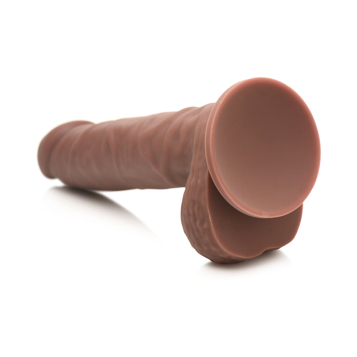 Easy Riders 7 in. Silicone Dildo with Balls Dark