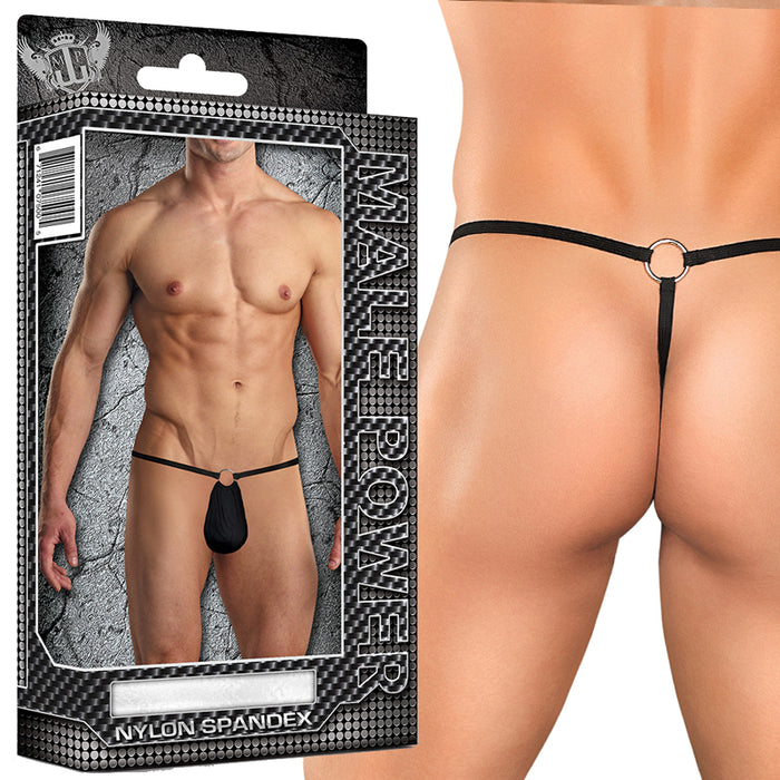 Male Power G-String with Front Ring (One Size) Underwear