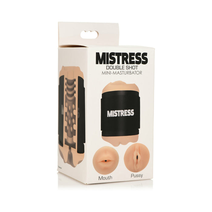 Curve Toys Mistress Double Shot Mini Masturbator Mouth & Pussy Light