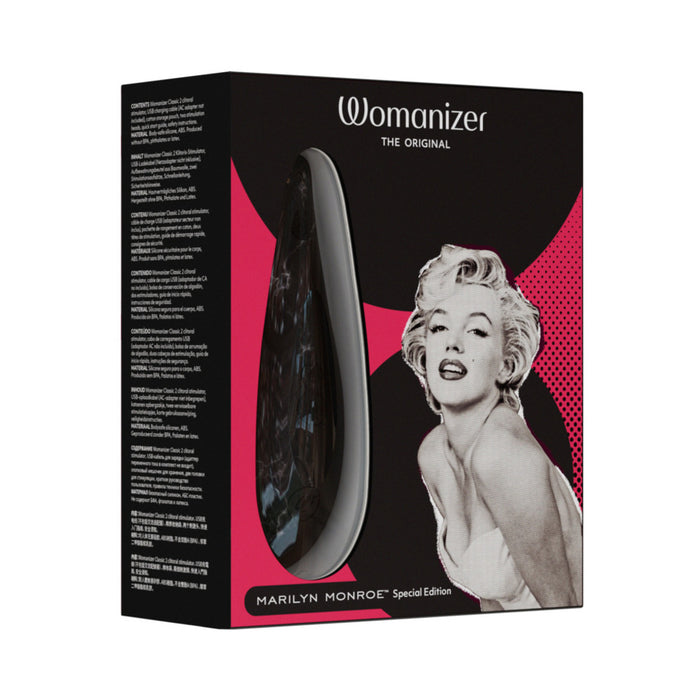 Womanizer x Marilyn Monroe Classic 2 Special Edition Rechargeable Silicone Pleasure Air Clitoral Stimulator Black Marble