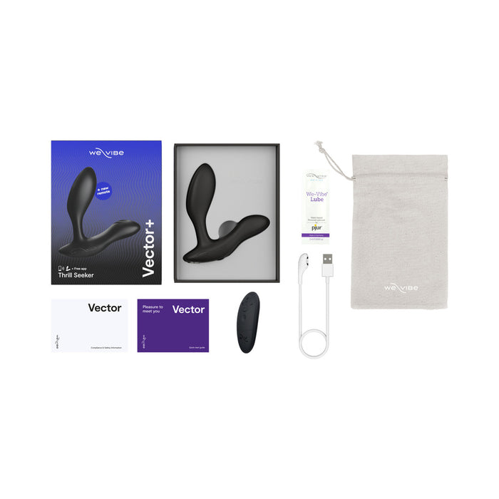 We-Vibe Vector+ Dual Stimulation Prostate Massager Charcoal Black