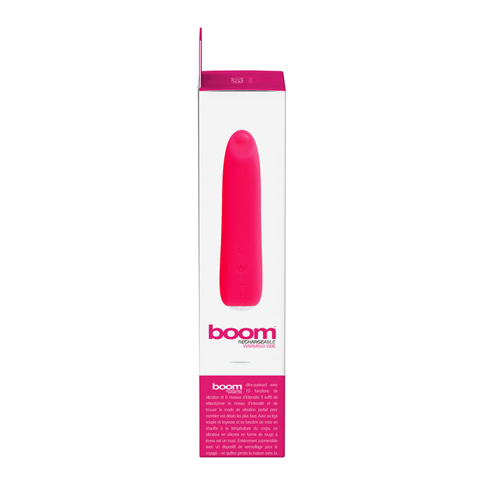 VeDO Boom Rechargeable Warming Silicone Slimline Vibrator Pink