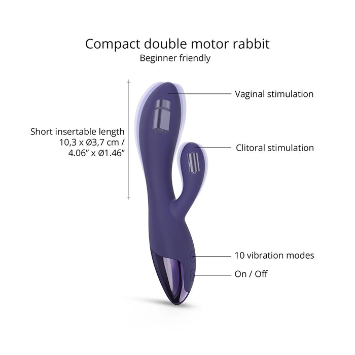 Love to Love Funky Bunny Baby Rabbit Vibrator Midnight Indigo