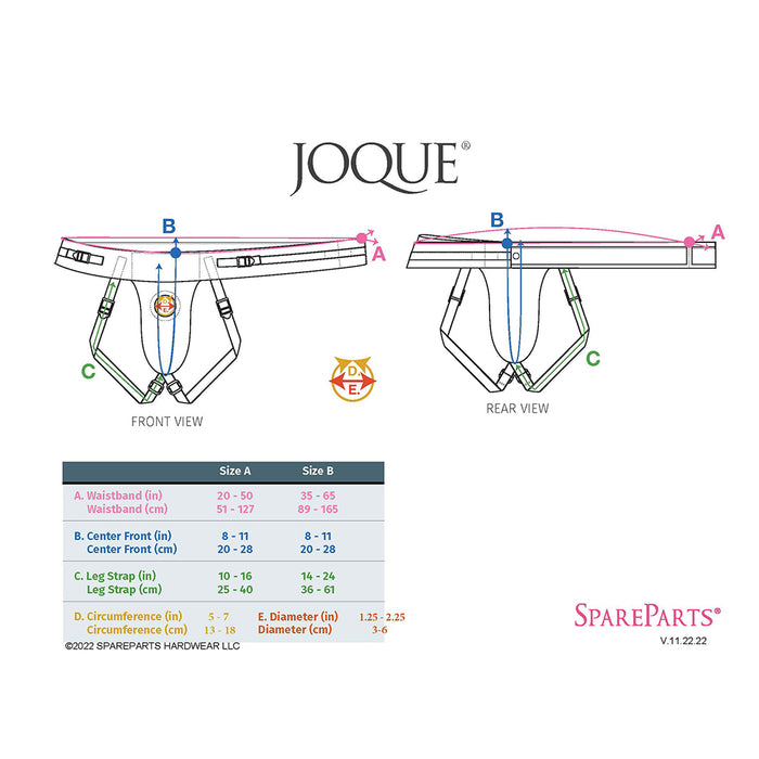 SpareParts Joque Double Strap Harness Red Size A