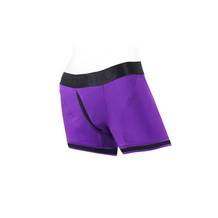 SpareParts Tomboii Nylon Boxer Briefs Harness Purple/Black Size 2XL