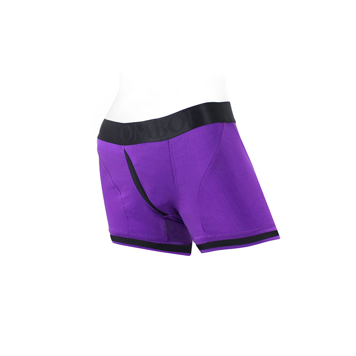 SpareParts Tomboii Nylon Boxer Briefs Harness Purple/Black Size 2XL