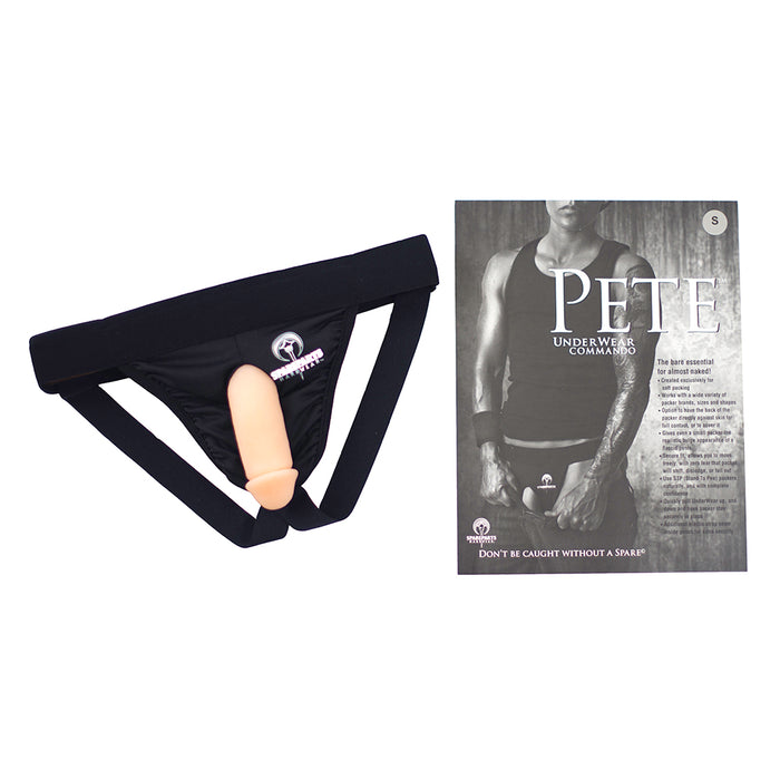 SpareParts Pete Commando Nylon Packing Jock Black Size 2XL