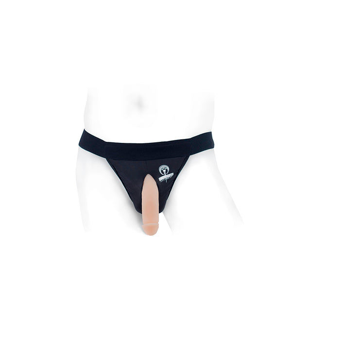 SpareParts Pete Commando Nylon Packing Jock Black Size 2XL