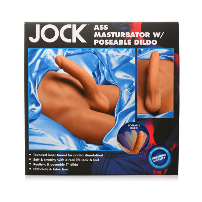 Jock Ass Masturbator with Posable 7 in. Dildo Medium