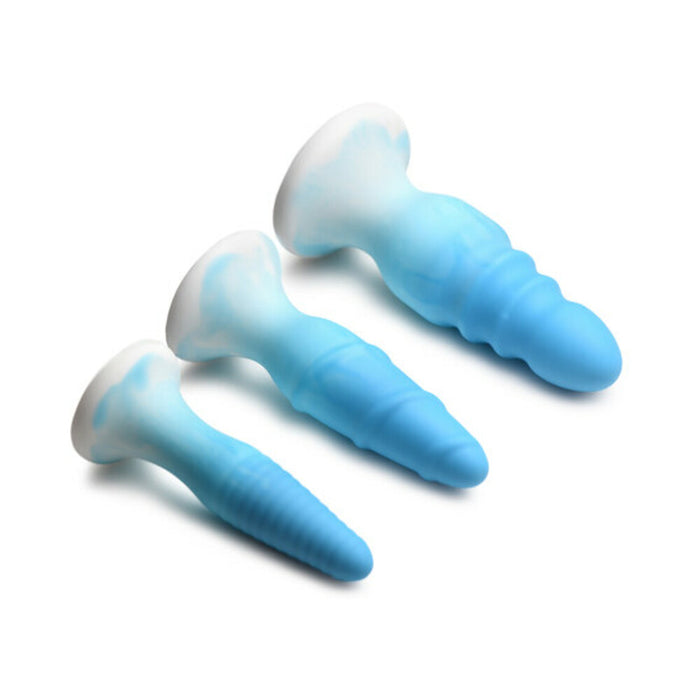 Simply Sweet Silicone Butt Plug Set Blue