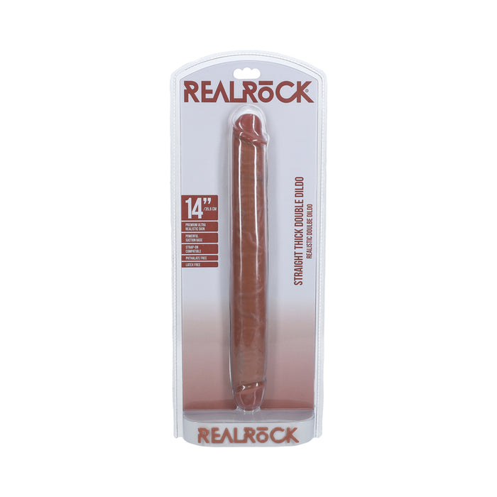 RealRock 14 in. Thick Double-Ended Dong Tan