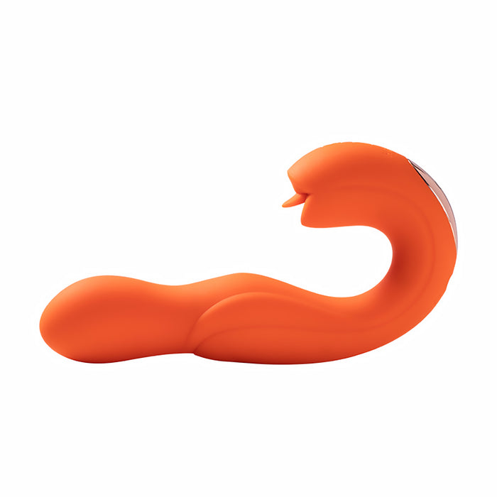 Honey Play Box Joi Rotating Head G-spot Vibrator and Clit Licker Orange