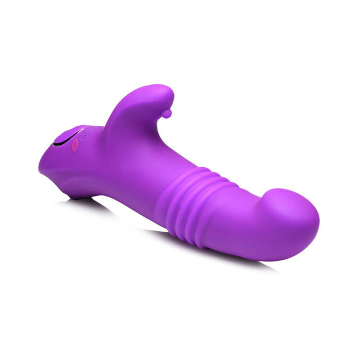 Gossip Blaster 7X Thrusting Silicone Rabbit Vibrator Violet