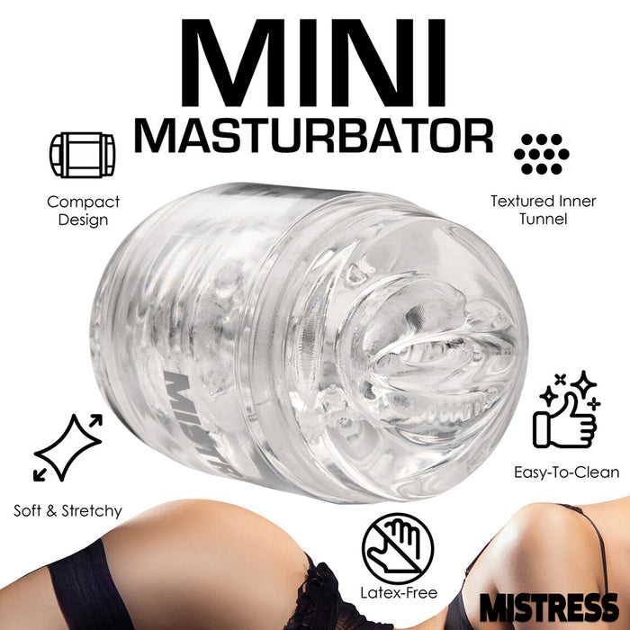 Mistress Double Shot Mouth and Pussy Mini Masturbator Clear