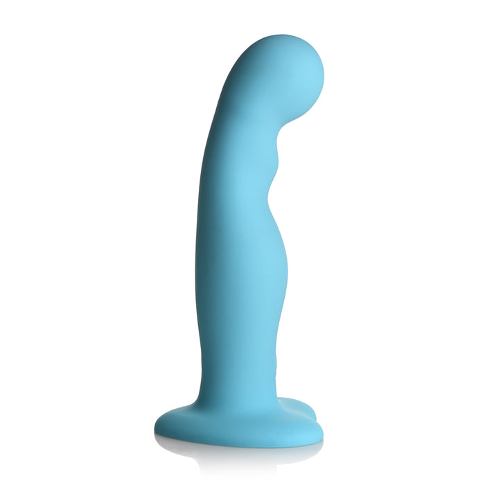 Simply Sweet 21X Vibrating Thick Silicone Dildo W/ Remote Blue