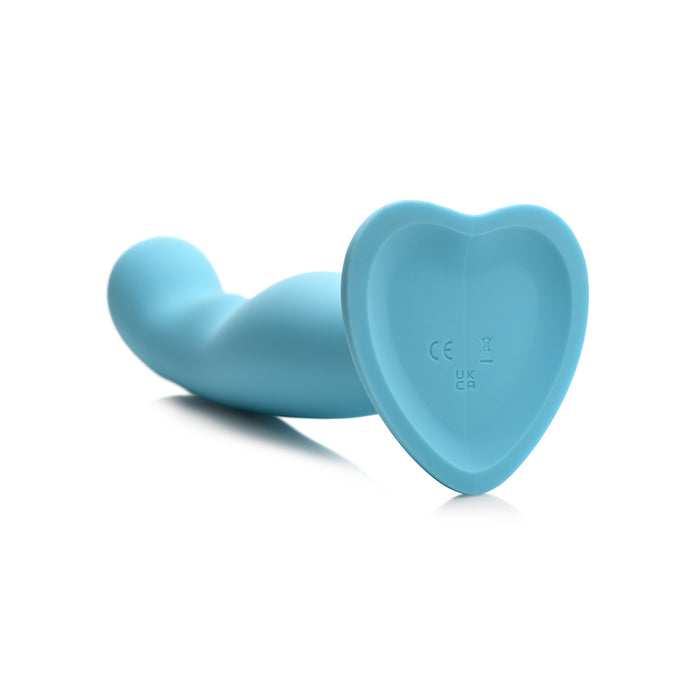 Simply Sweet 21X Vibrating Thick Silicone Dildo W/ Remote Blue